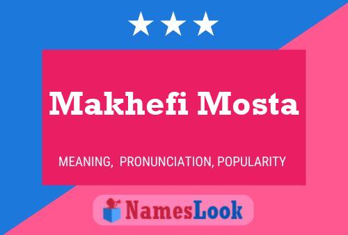 Póster del nombre Makhefi Mosta