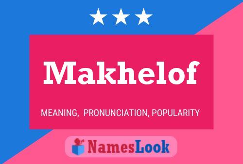 Póster del nombre Makhelof