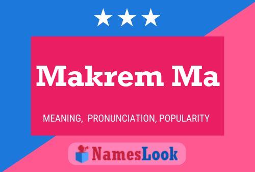 Póster del nombre Makrem Ma