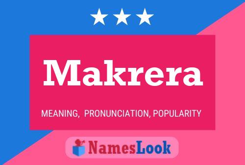 Póster del nombre Makrera