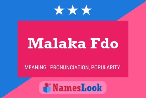 Póster del nombre Malaka Fdo