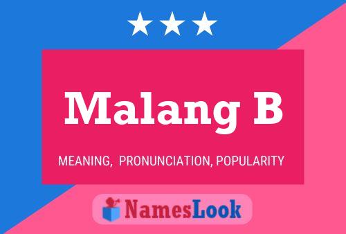 Póster del nombre Malang B