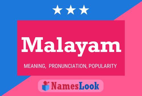 Póster del nombre Malayam