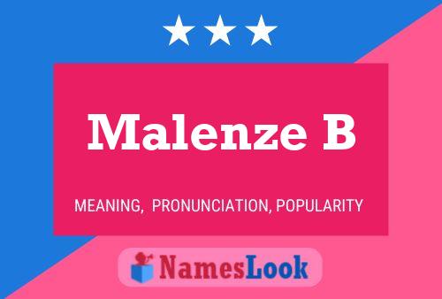 Póster del nombre Malenze B