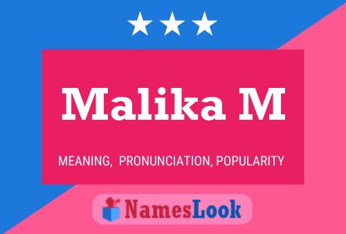 Póster del nombre Malika M