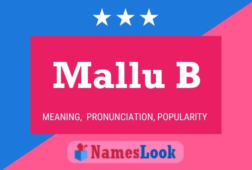 Póster del nombre Mallu B