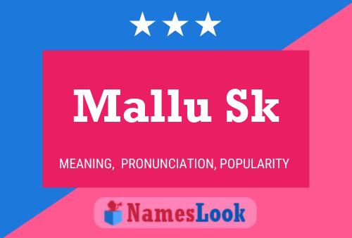 Póster del nombre Mallu Sk