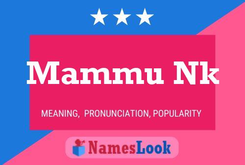 Póster del nombre Mammu Nk