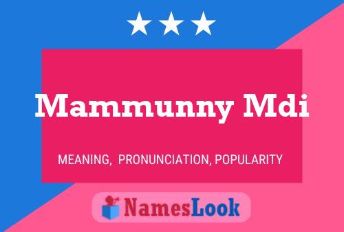 Póster del nombre Mammunny Mdi