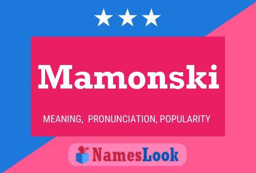 Póster del nombre Mamonski