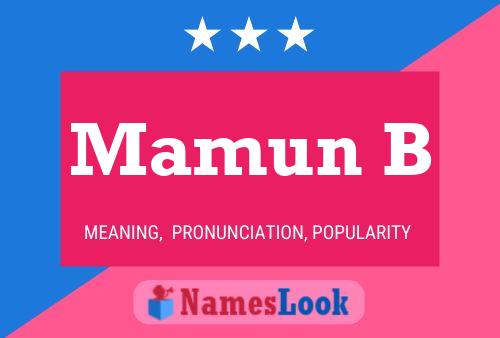 Póster del nombre Mamun B