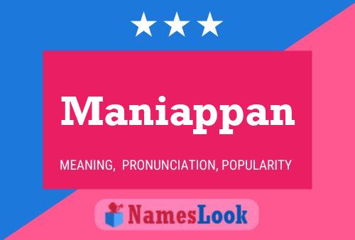 Póster del nombre Maniappan