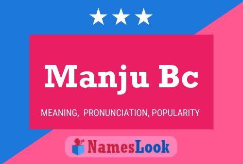 Póster del nombre Manju Bc