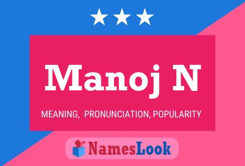 Póster del nombre Manoj N