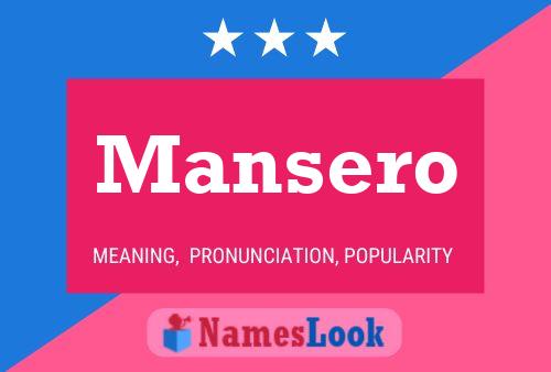 Póster del nombre Mansero