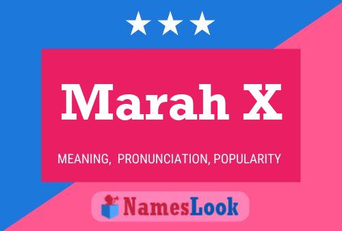 Póster del nombre Marah X