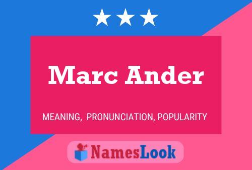 Póster del nombre Marc Ander