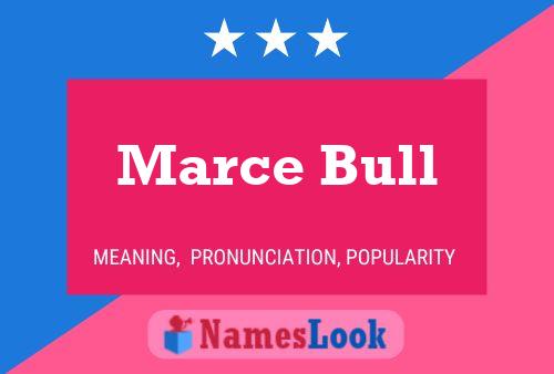 Póster del nombre Marce Bull