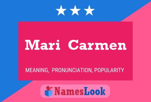 Póster del nombre Mari  Carmen