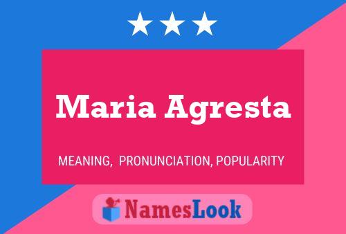 Póster del nombre Maria Agresta