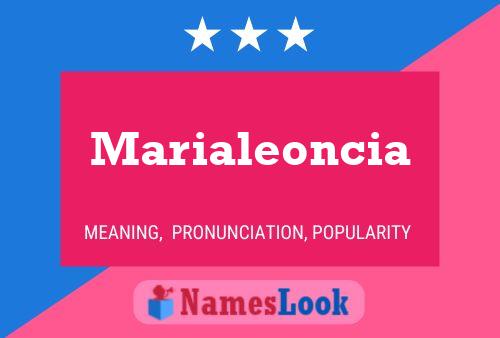 Póster del nombre Marialeoncia