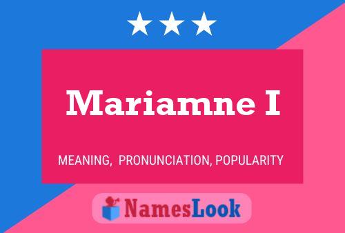 Póster del nombre Mariamne I