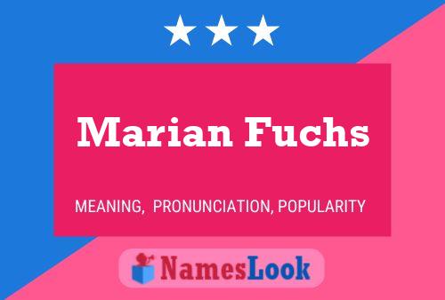 Póster del nombre Marian Fuchs