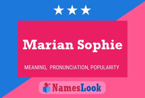 Póster del nombre Marian Sophie