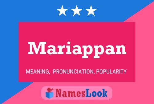 Póster del nombre Mariappan