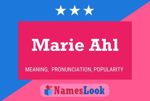 Póster del nombre Marie Ahl