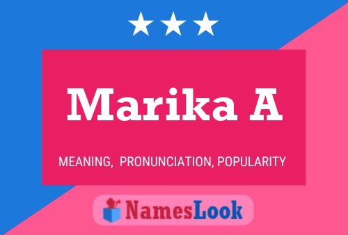 Póster del nombre Marika A