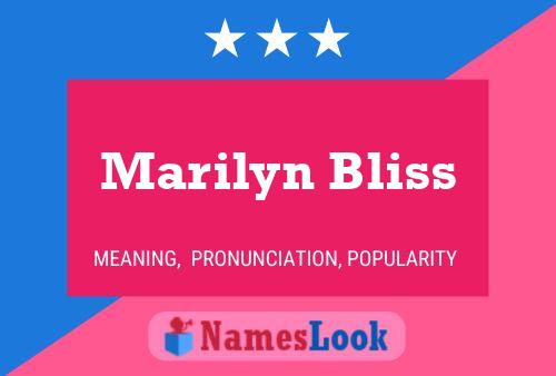 Póster del nombre Marilyn Bliss