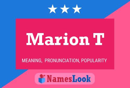 Póster del nombre Marion T