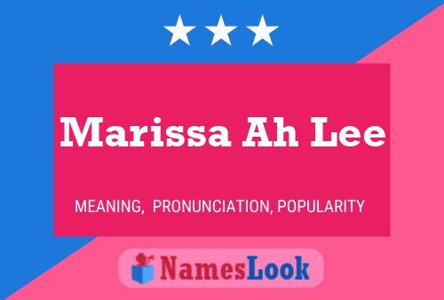 Póster del nombre Marissa Ah Lee