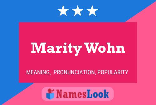 Póster del nombre Marity Wohn