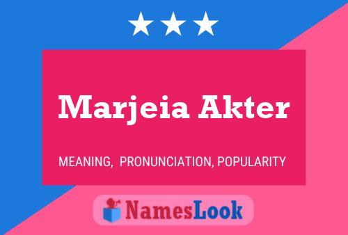 Póster del nombre Marjeia Akter