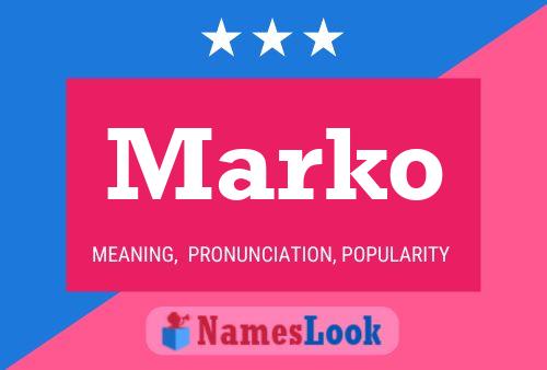 Póster del nombre Marko