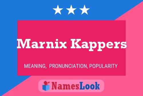 Póster del nombre Marnix Kappers