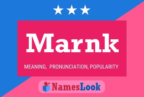 Póster del nombre Marnk