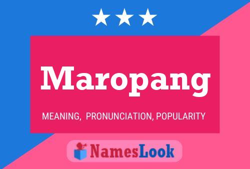 Póster del nombre Maropang