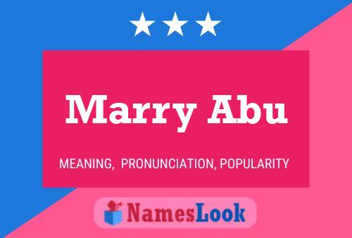 Póster del nombre Marry Abu