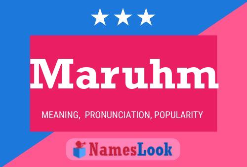 Póster del nombre Maruhm