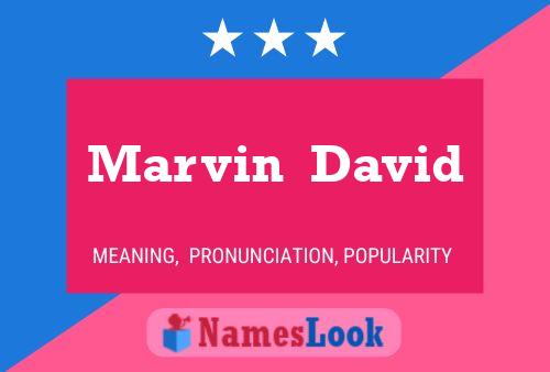 Póster del nombre Marvin  David