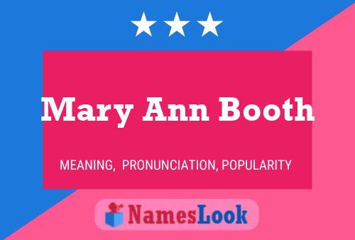 Póster del nombre Mary Ann Booth