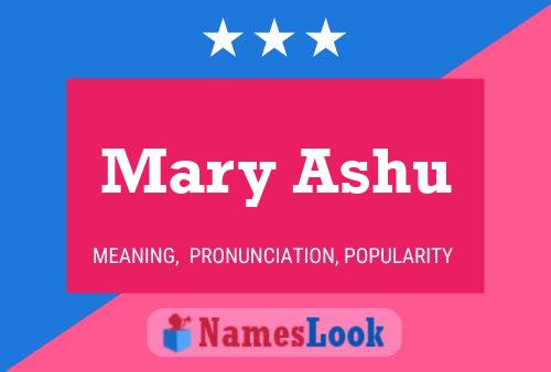 Póster del nombre Mary Ashu