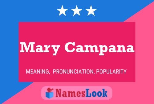 Póster del nombre Mary Campana