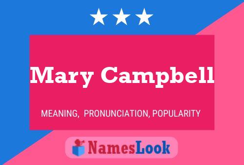 Póster del nombre Mary Campbell