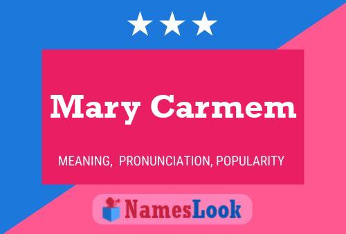 Póster del nombre Mary Carmem