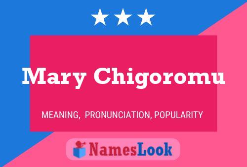 Póster del nombre Mary Chigoromu