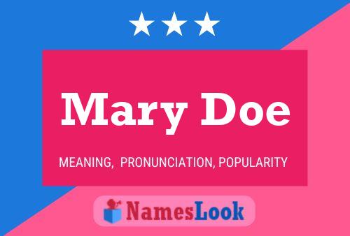 Póster del nombre Mary Doe